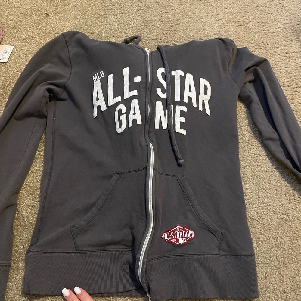 ALL STAR zip up hoodie, color gray and size XL
